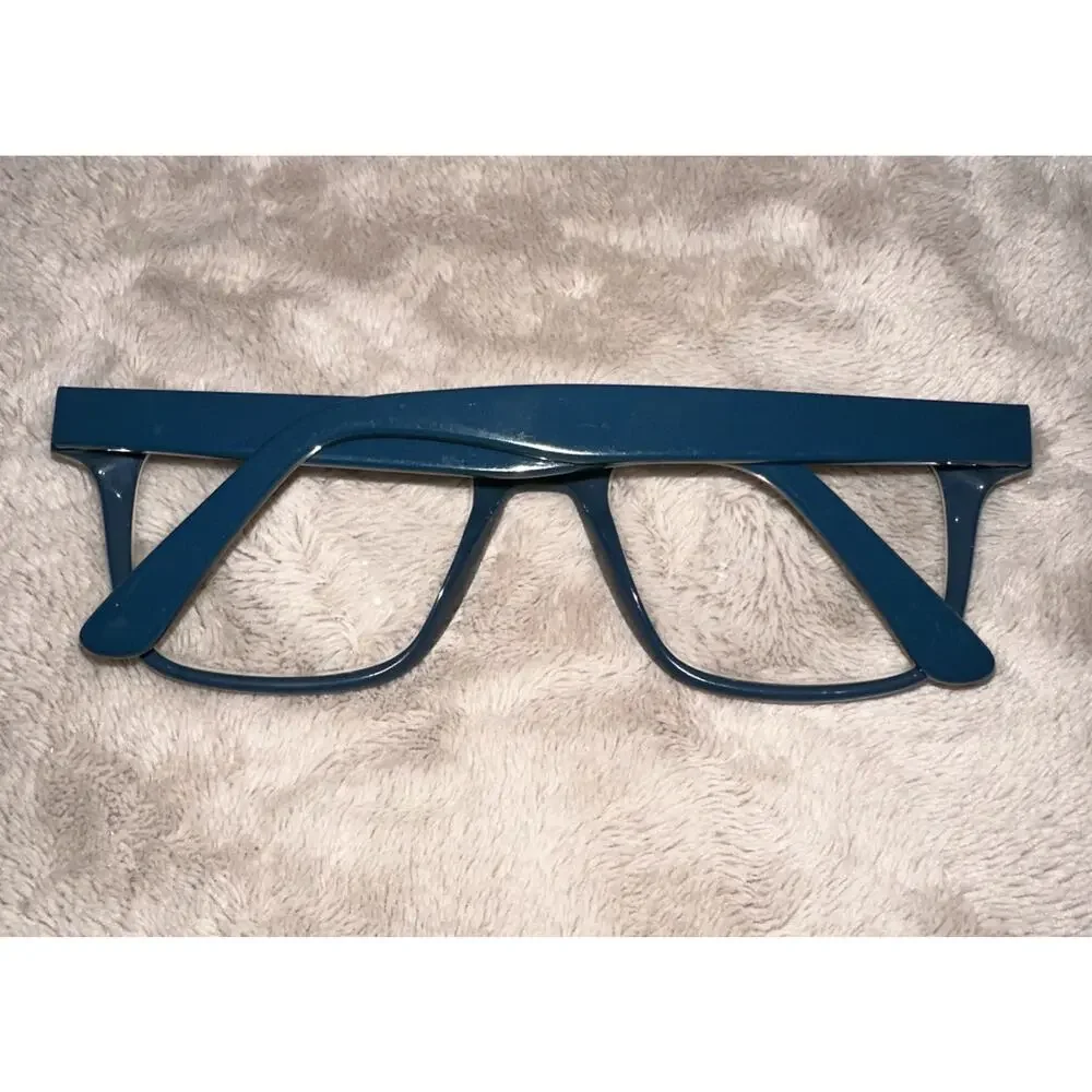 I-DEAL OPTICS LENNOX EYEGLASSES NAVY BLUE Big FRAMES 54-20-145 GUC